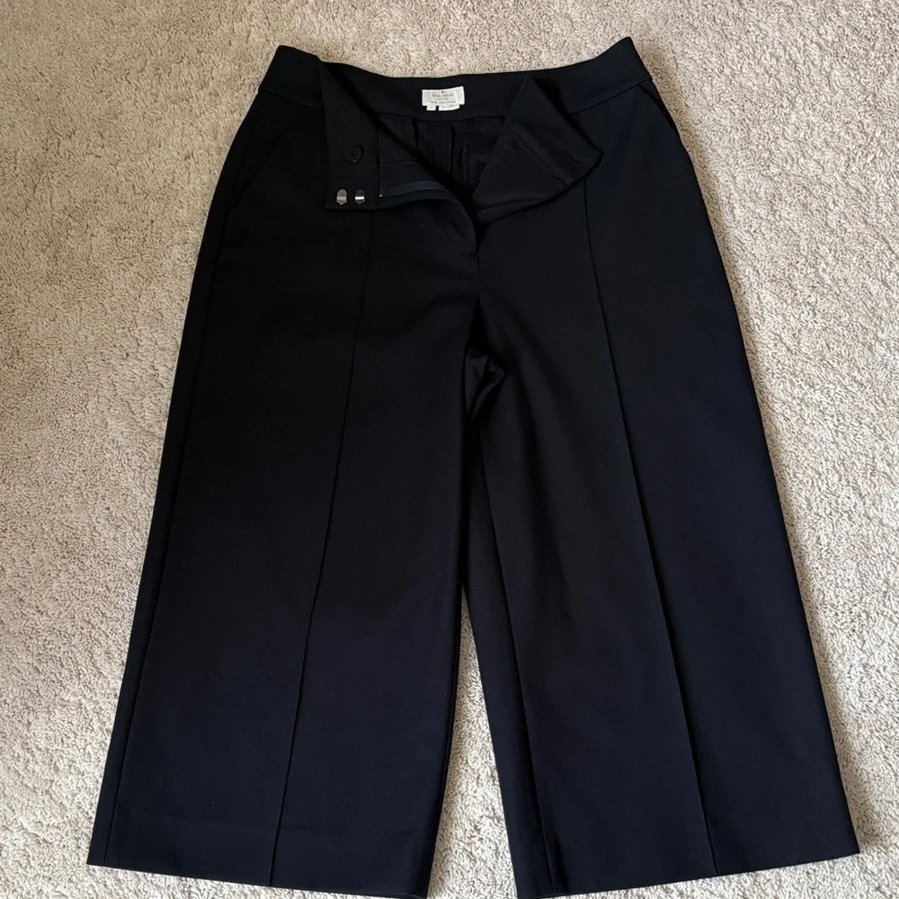 Kate Spade Black Wide-Leg Trousers/Pants - Picture 1 of 4